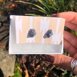 Raw gemstone earrings